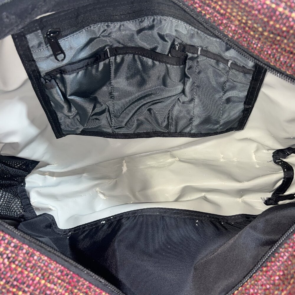 Timbuk2 Gray Canvas Tweed Colorblock M Messenger Tote Crossbody Travel Adj Bag - Picture 11 of 15